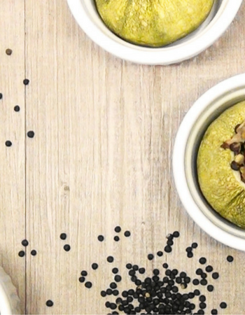 Zucchine ripiene di lenticchie